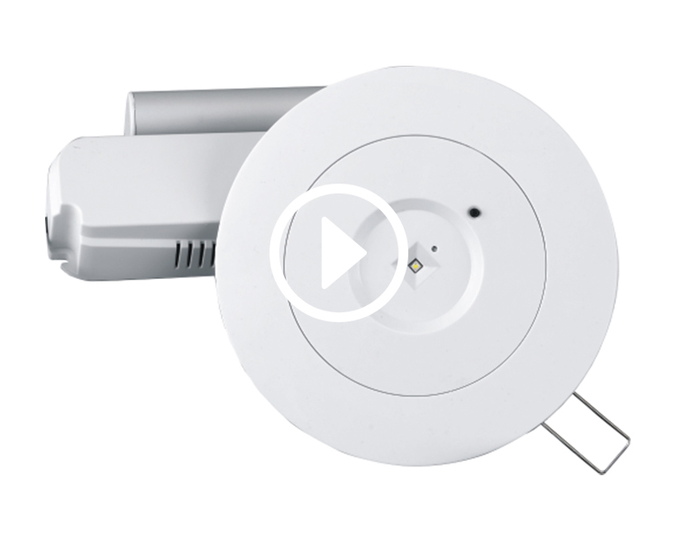 Perlengkapan darurat Downlight LED D40-R-2