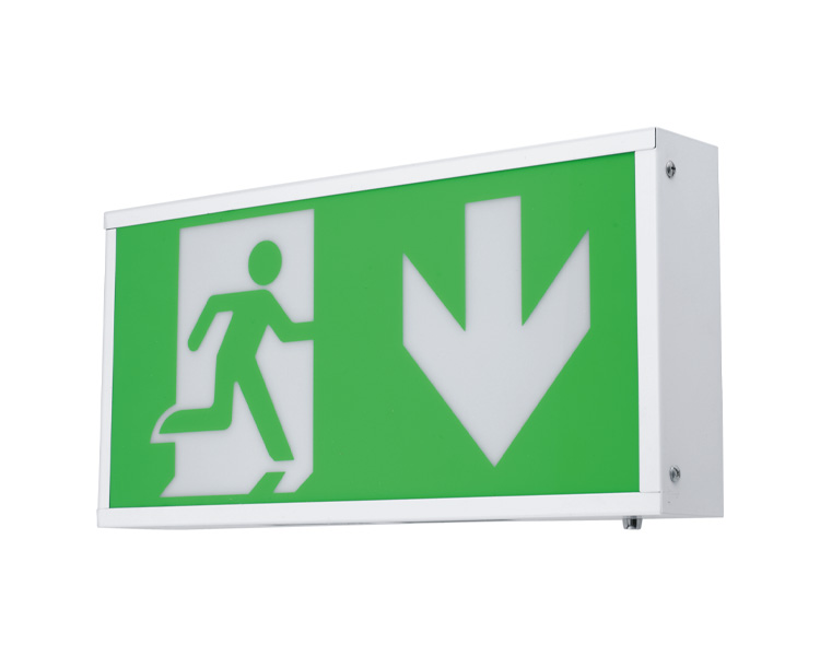 LE2914 LED Single Face Metal Exit Exit Box