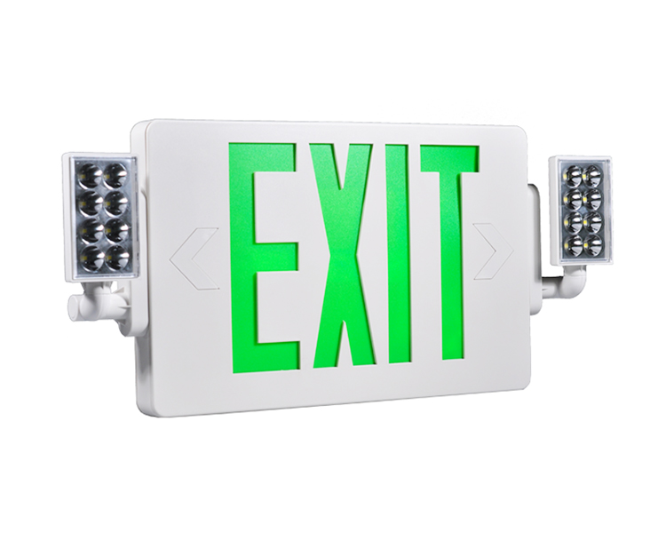 JLECD2GW-GREEN DARURAT FIRE EXIT Lampu dengan kepala LED
