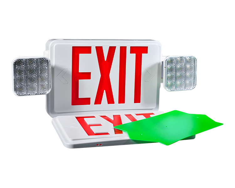 JLEC2BCW-BI-COLOR LED Combo Darurat Exit Exit dengan LED Heads
