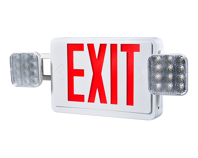 JLEC2BCW-BI-COLOR LED Combo Darurat Exit Exit dengan LED Heads