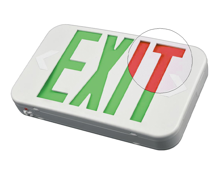 EZXTEU2BCWEM (EZCXTEU2BCWEM) -BI-COLOR UKURAN LED EXIT Tanda