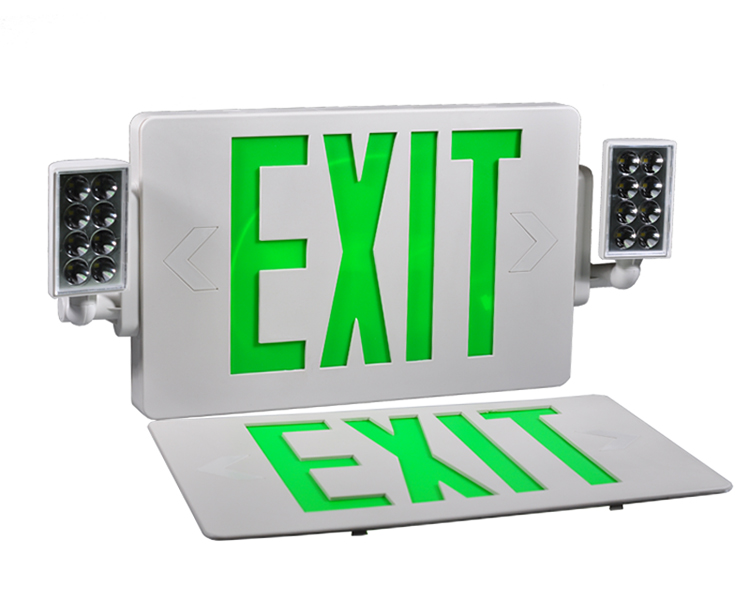 JLECD2GW-GREEN DARURAT FIRE EXIT Lampu dengan kepala LED