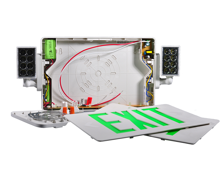 JLECD2GW-GREEN DARURAT FIRE EXIT Lampu dengan kepala LED