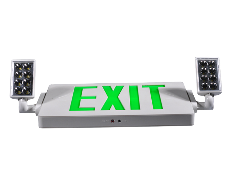JLECD2GW-GREEN DARURAT FIRE EXIT Lampu dengan kepala LED