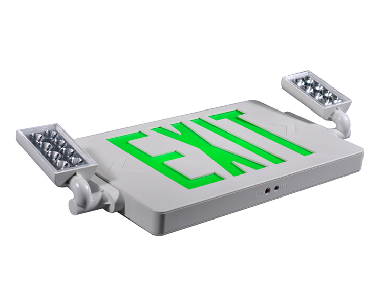 JLECD2GW-GREEN DARURAT FIRE EXIT Lampu dengan kepala LED