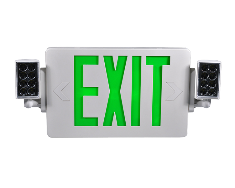 JLECD2GW-GREEN DARURAT FIRE EXIT Lampu dengan kepala LED