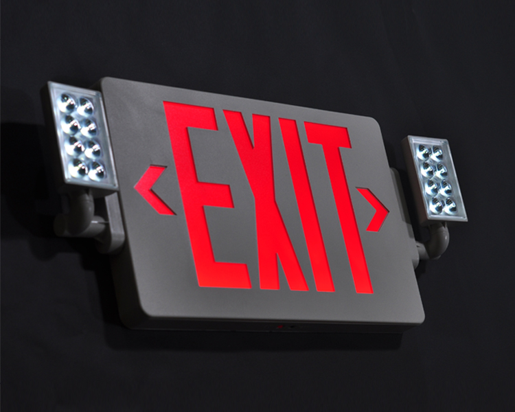 Jlecd2rw-Emergency Fire Exit Exit Lights dengan Red Letters