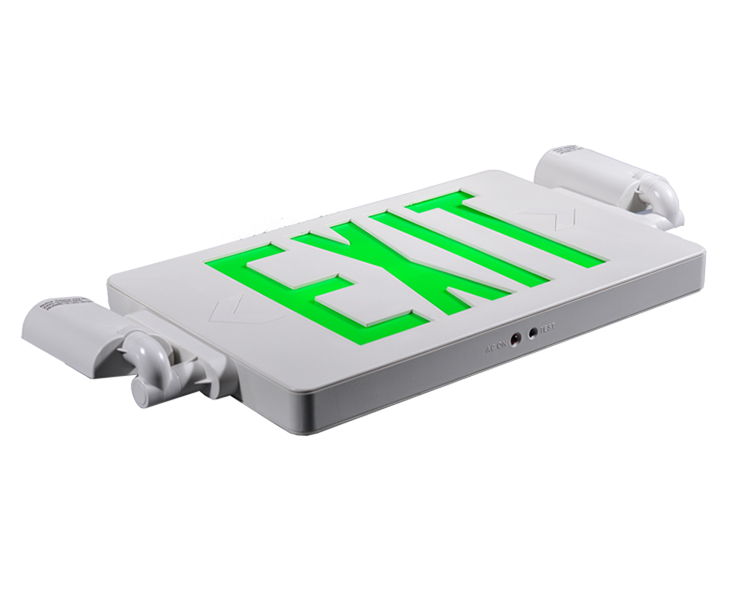 JLECD2GW-GREEN DARURAT FIRE EXIT Lampu dengan kepala LED