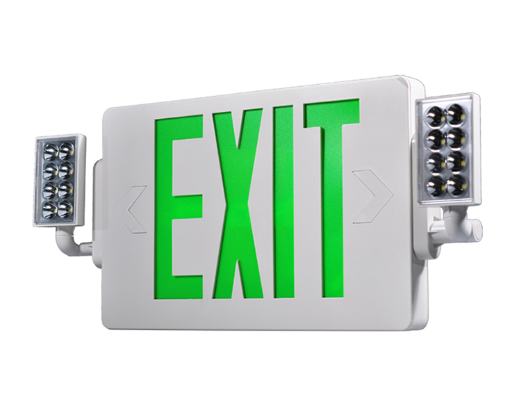 JLECD2GW-GREEN DARURAT FIRE EXIT Lampu dengan kepala LED