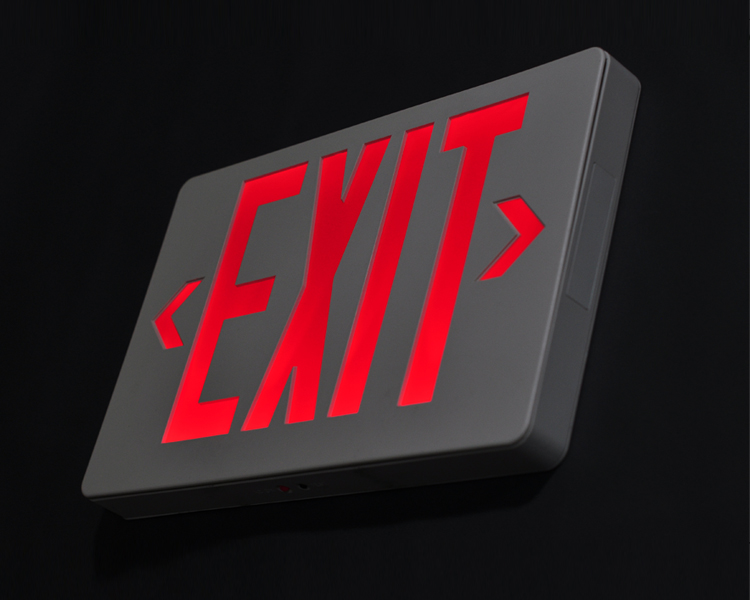 Jleed2rwem New Slim Red Led Exit Sign