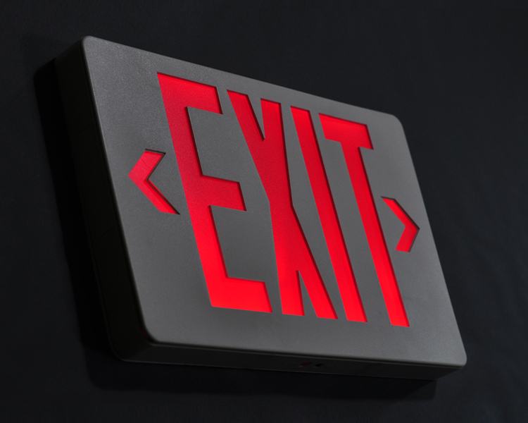 Jleed2rwem New Slim Red Led Exit Sign