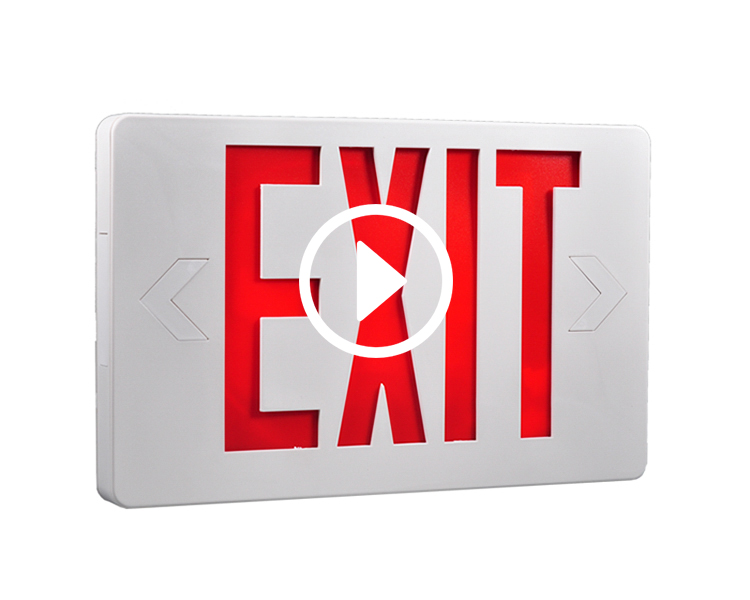 Jleed2rwem New Slim Red Led Exit Sign