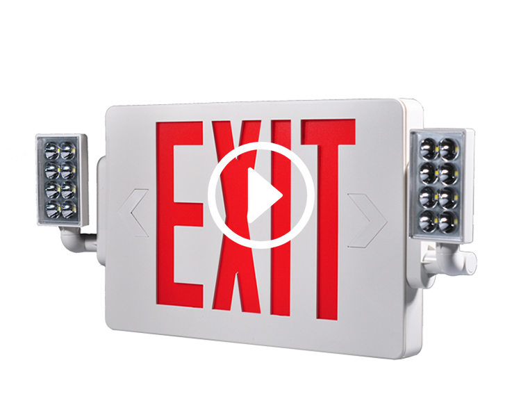 Jlecd2rw-Emergency Fire Exit Exit Lights dengan Red Letters