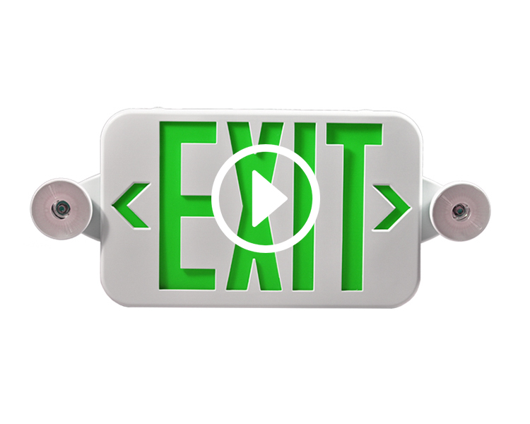 JLECE2GW NEW Compact Green Exit Sign