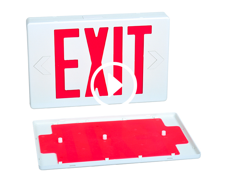 JEE2RWE-UL Tanda Exit Merah Disetujui