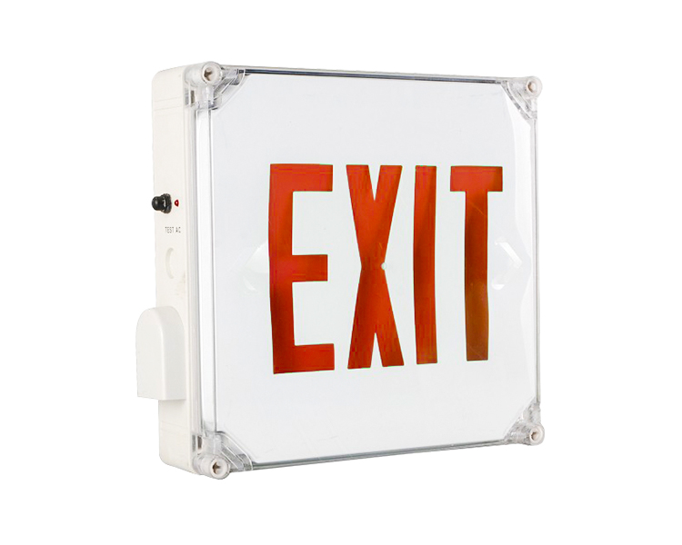 Jeewpr-outdoor Waterproof Red LED Exit Light
