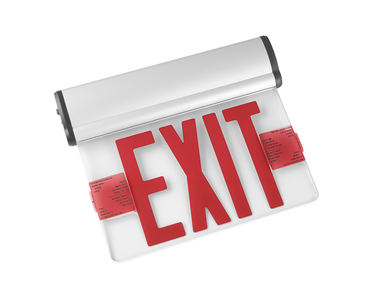 Jelbex1rc-Single Face Red LED Exit Sign dengan Panel Akrilik Bertingkat Tinggi