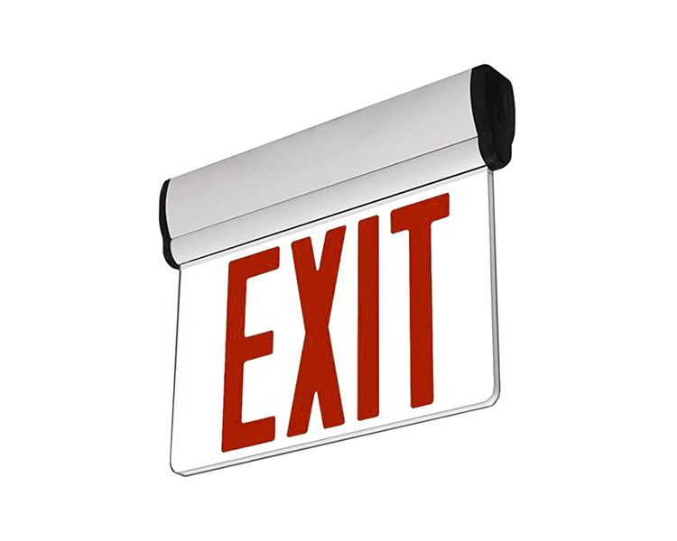Jelbex1rc-Single Face Red LED Exit Sign dengan Panel Akrilik Bertingkat Tinggi