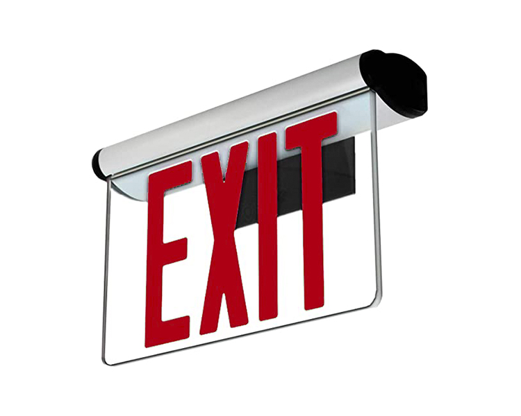 Jelbex1rc-Single Face Red LED Exit Sign dengan Panel Akrilik Bertingkat Tinggi