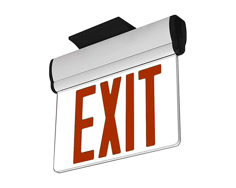 Jelbex1rc-Single Face Red LED Exit Sign dengan Panel Akrilik Bertingkat Tinggi